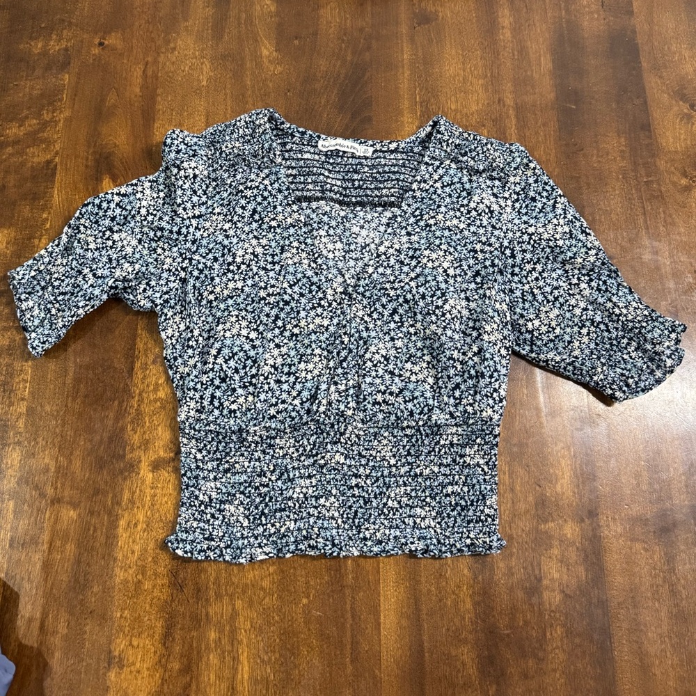 Abercrombie & Fitch Blue Floral Blouse